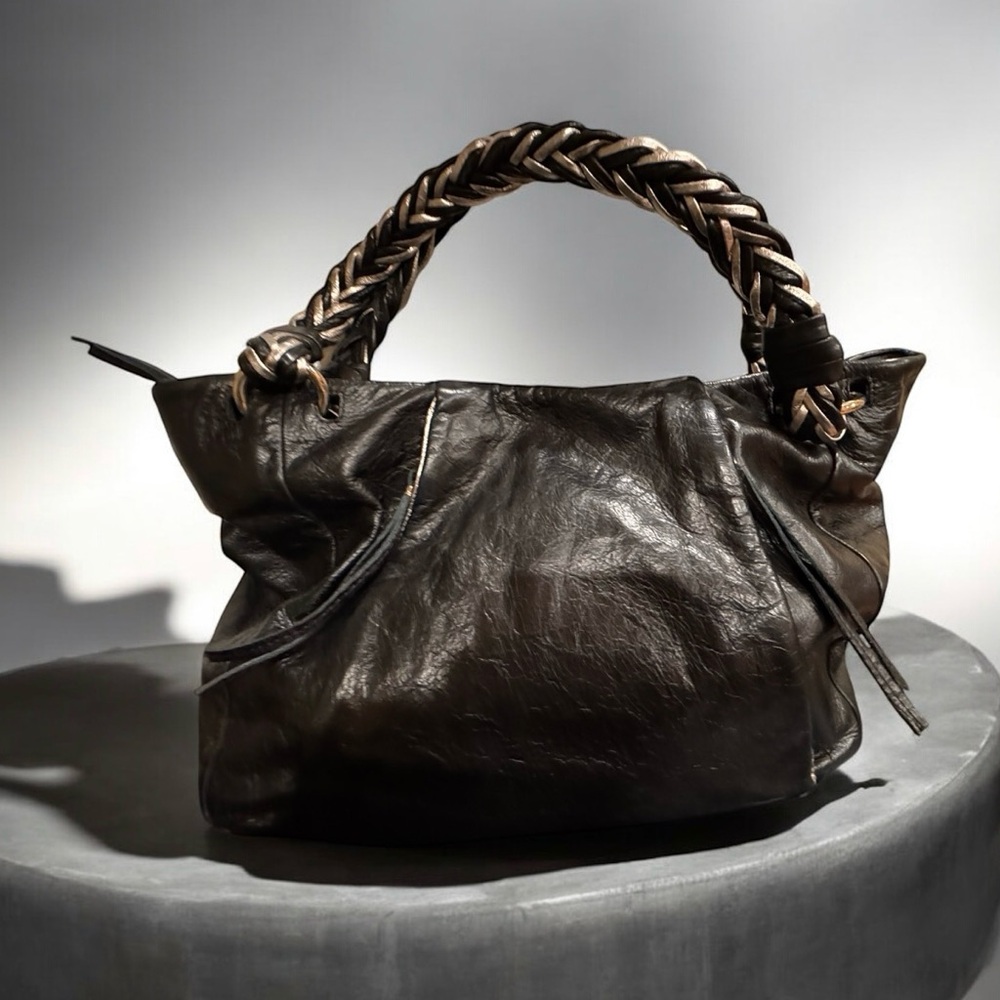 Elliott Lucca black Leather Hobo Bag